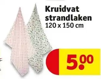 Kruidvat Kruidvat strandlaken 120 x 150 cm aanbieding