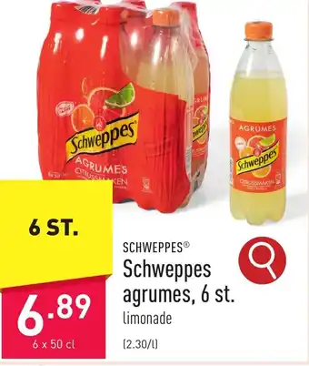 ALDI SCHWEPPES® AGRUMES 6 x 50cl aanbieding