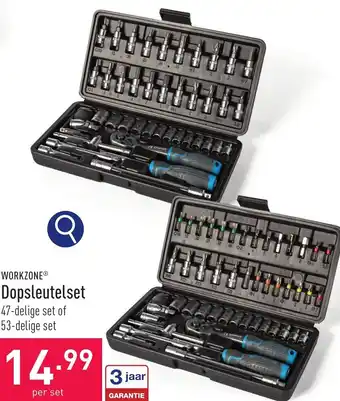 ALDI WORKZONEⓇ Dopsleutelset 47-delige set of 53-delige set aanbieding