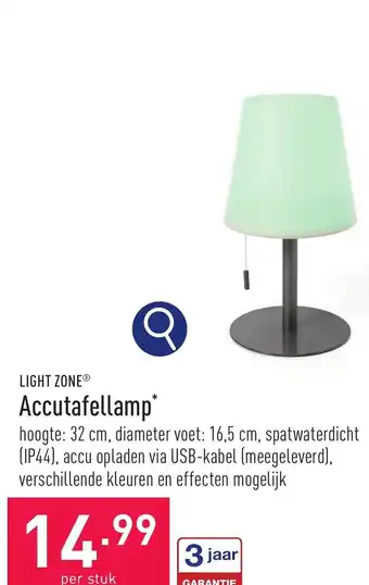 ALDI LIGHT ZONEⓇ Accutafellamp aanbieding