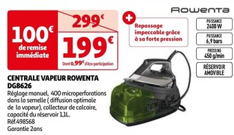 Auchan CENTRALE VAPEUR ROWENTA DG8626 aanbieding