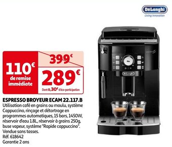 DeLonghi ESPRESSO BROYEUR ECAM 22.117.B