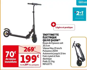 Auchan QILIVE TROTTINETTE ÉLECTRIQUE Q4206 aanbieding