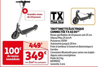 Auchan TROTTINETTE ÉLECTRIQUE CONNECTÉE TX AS 04 aanbieding