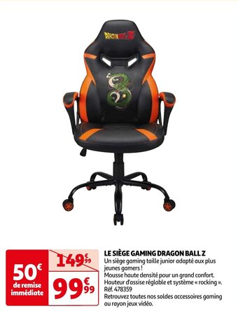 Auchan LE SIÈGE GAMING DRAGON BALL Z aanbieding