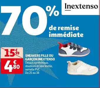 Auchan INEXTENSO SNEAKERS FILLE OU GARÇON aanbieding