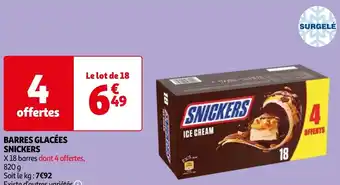 Auchan SNICKERS BARRES GLACÉES aanbieding
