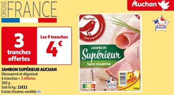 Auchan JAMBON SUPÉRIEUR AUCHAN aanbieding