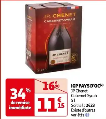 JP Chenet Cabernet Syrah IGP PAYS D'OC(²) 5L