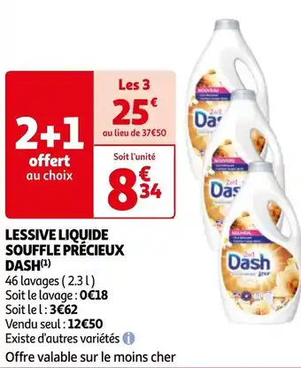 Auchan DASH LESSIVE LIQUIDE SOUFFLE PRÉCIEUX aanbieding