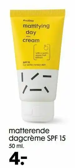 Matterende dagcrème spf 15
