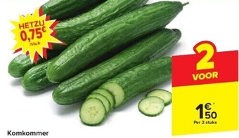 Carrefour Komkommer aanbieding