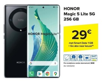 Carrefour Honor magic 5 lite 5g 256 gb aanbieding
