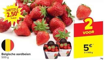 Carrefour Belgische aardbeien aanbieding