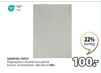 Jysk Sandfiol tapijt aanbieding
