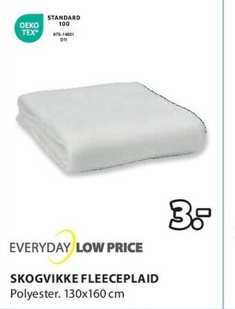 Jysk Skogvikke fleeceplaid aanbieding
