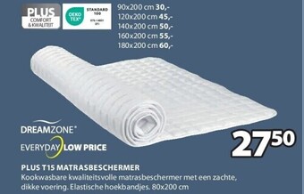 Jysk Plus t15 matrasbeschermer aanbieding