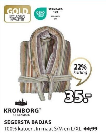 Jysk Segersta badjas aanbieding