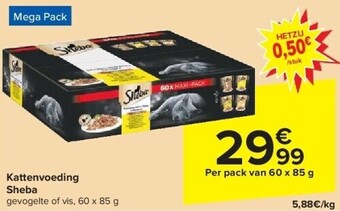 Carrefour Kattenvoeding sheba aanbieding