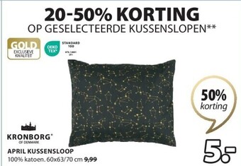 Jysk April kussensloop aanbieding
