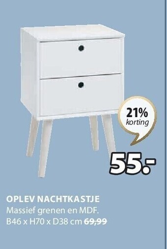 Jysk Oplev nachtkastje aanbieding
