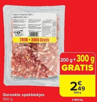 Carrefour Gerookte spekblokjes aanbieding