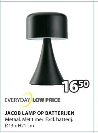 Jacob lamp op batterijen