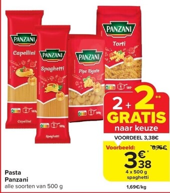 Carrefour Pasta panzani aanbieding