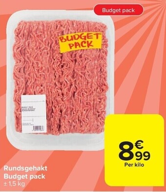 Carrefour Rundsgehakt budget pack aanbieding