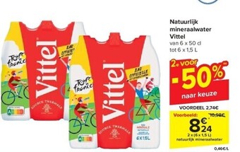 Carrefour Natuurlijk mineraalwater vittel aanbieding