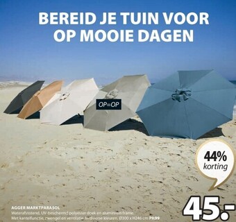 Jysk Agger marktparasol aanbieding
