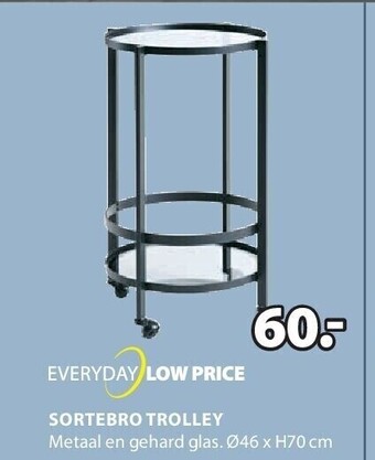 Jysk Sortebro trolley aanbieding