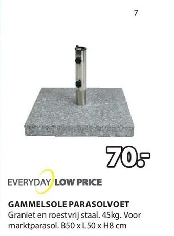 Gammelsole parasolvoet