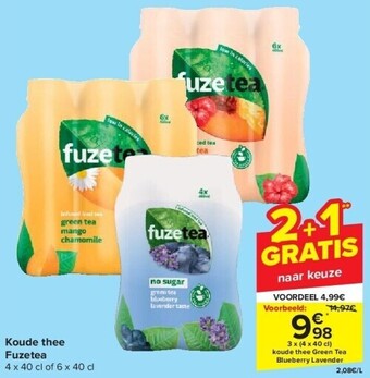 Carrefour Koude thee fuzetea aanbieding