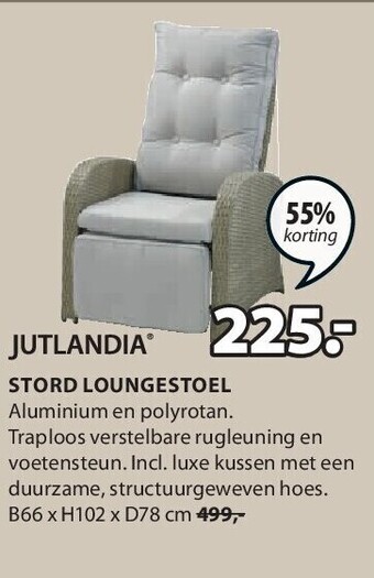 Jysk Stord loungestoel aanbieding