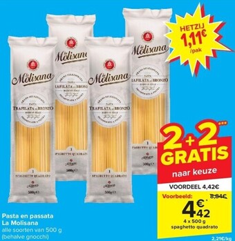 Carrefour Pasta en passata la molisana aanbieding