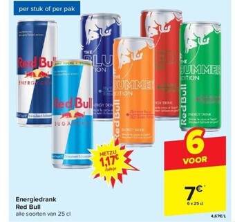 Carrefour Energiedrank red bull aanbieding