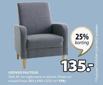 Jysk Gedved fauteuil aanbieding