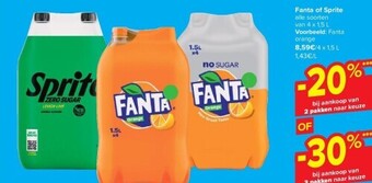 Carrefour Fanta of sprite aanbieding