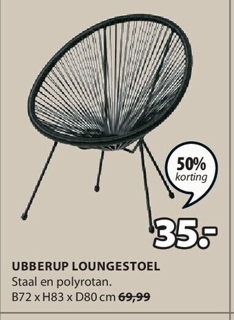Jysk Ubberup loungestoel aanbieding