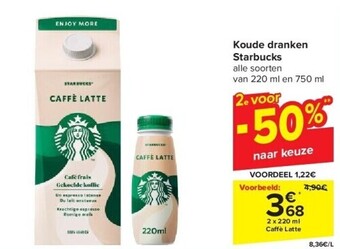Carrefour Koude dranken starbucks aanbieding