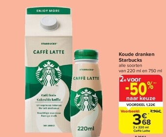 Carrefour Koude dranken starbucks aanbieding