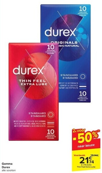 Carrefour Gamma durex aanbieding