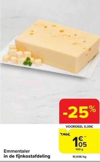 Carrefour Emmentaler in de fi jnkostafdeling aanbieding