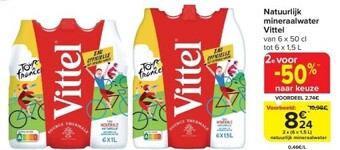 Carrefour Natuurlijk mineraalwater vittel aanbieding