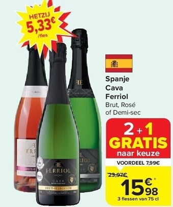 Carrefour Spanje cava ferriol aanbieding