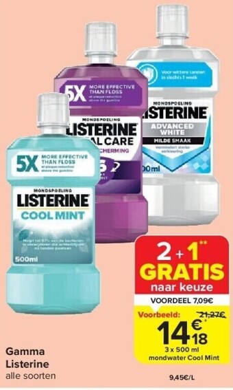 Carrefour Gamma listerine aanbieding