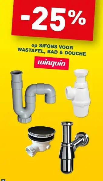 Op sifons voor wastafel, bad & douche