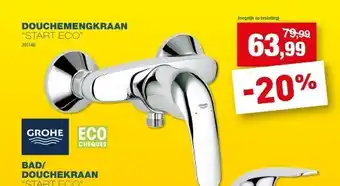 Hubo Douchemengkraan “start eco” aanbieding