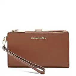 Bol.com Michael kors dblzp wristlet jet set dames portemonnee - brown aanbieding